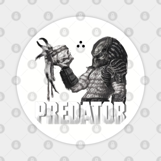 Predator Native Skull Magnet by MrPhilFox